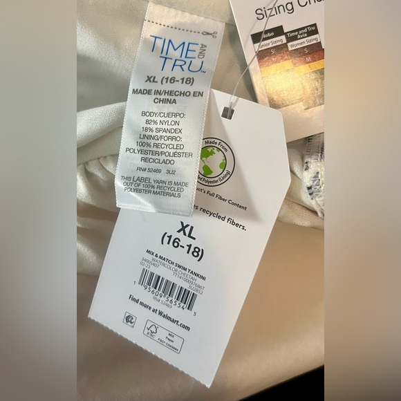 Time and Tru Size XL 16/18 Leopard Print Tankini Swim Top NWT New - Picture 3 of 3